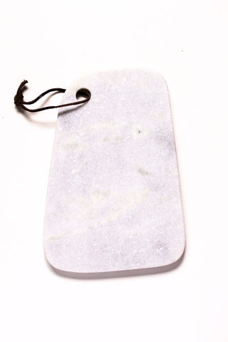 Rounded Offset Rectangle - White Marble