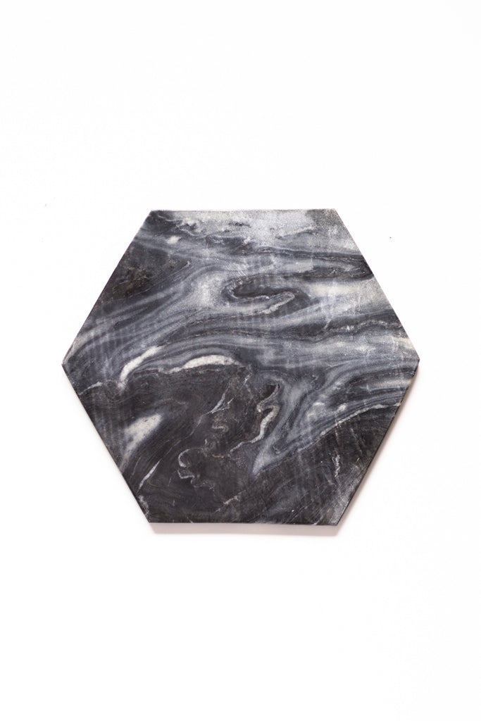 Hexagon - Grey Marble