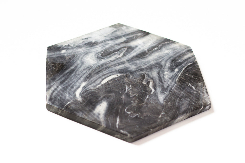 Hexagon - Grey Marble