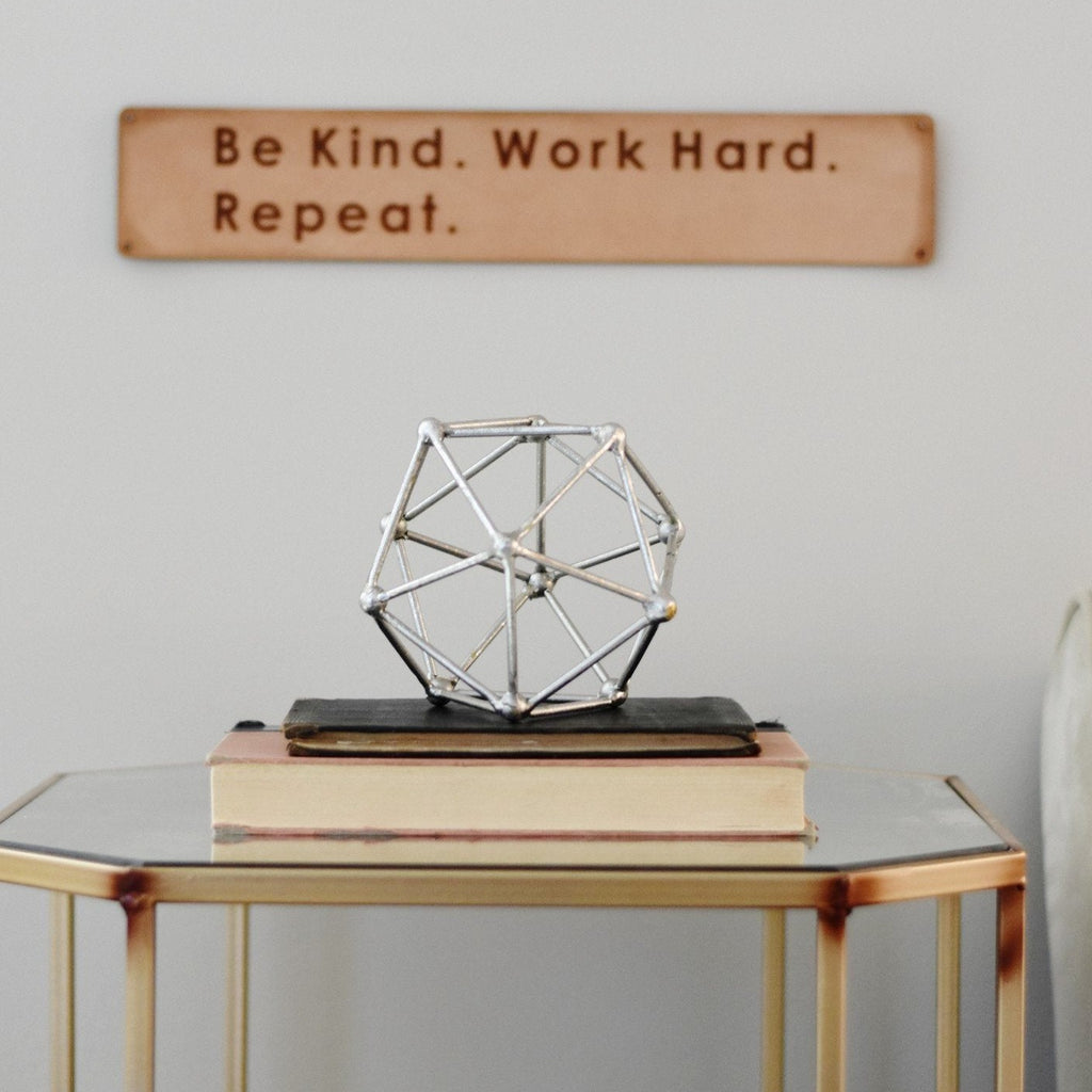 Be kind work hard repeat - Leather sign